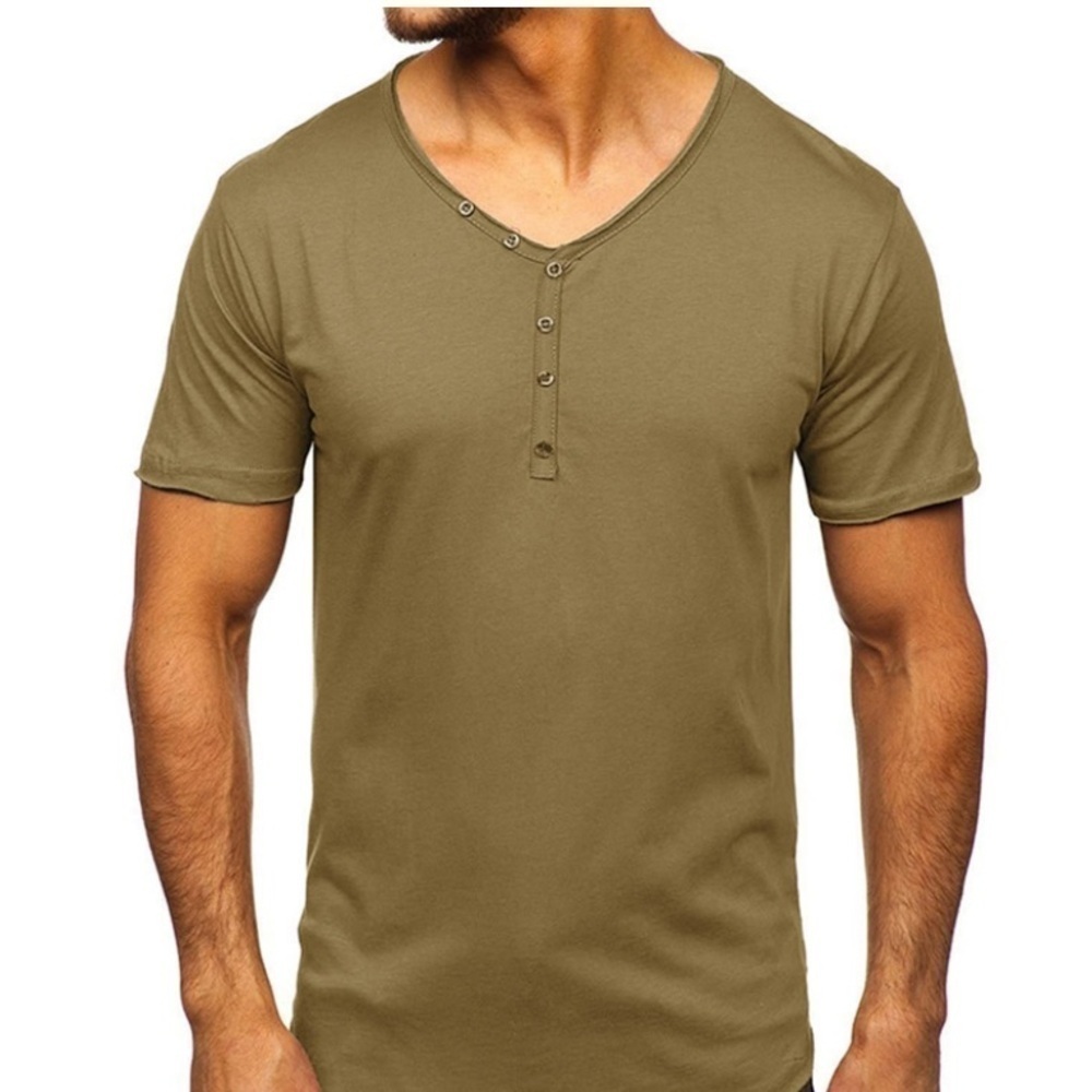 RAER mens S Henley v-neck tee shirt‎